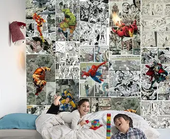 Custom Tapetes, 3D Radošo Multfilmu Tēmu Sienas Bērnu Istabas Bērnudārza Zēnu Istabā Guļamistaba Dekorēšana Plakātu Sienas Gleznojums