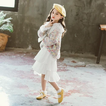Cute Baby Meiteņu Komplekti Rudens Jaunas Zaudēt Colorfol Džemperis + Tutu Svārki 2gab Bērnu Apģērbu Modes Dzimšanas dienu, Bērnu, Meiteņu Kleitas