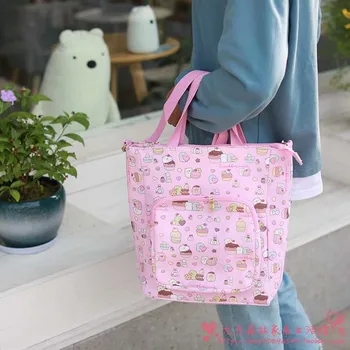 Cute Karikatūra sumikko gurashi stūrī radījums PU pleca soma lielas ietilpības crossbody soma rokas soma