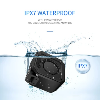 CYBORIS IPX7 4.2 Ūdensizturīgs Portatīvo Bezvadu TWS Bluetooth stereo basu Skaļrunis Viena skaļruņa 12 vatu DSP audio Speakerwith Mic