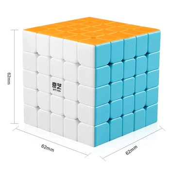D-FantiX Qiyi Qizheng S 5x5 Magic Cube Stickerless qiyi 5x5x5 Profesionālās Ātrums Kubs, Puzles, Rotaļlietas Bērniem, Pieaugušo, Studentu 62mm