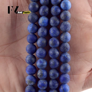 Dabas Blāvi polijas Lapis Lazuli Akmens Kārtas Zaudēt Pērles 4mm-12mm Distances Krelles Rotaslietas Pieņemšanas DIY Aproce Piederumi 15