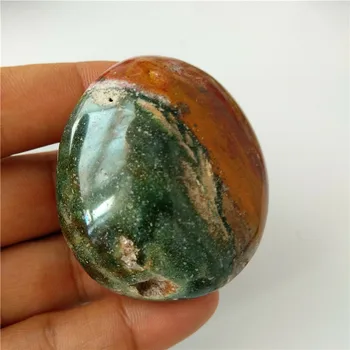 Dabas Krāsains Okeāna Jašma kvarca kristāls Palmu akmens dziedināšanas kristāli pulēta akmens