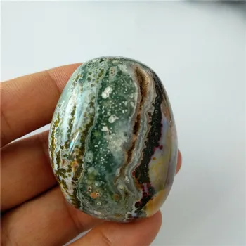 Dabas Krāsains Okeāna Jašma kvarca kristāls Palmu akmens dziedināšanas kristāli pulēta akmens