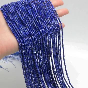 Dabas Lapis Lazuli Slīpētas Rondelle Krelles 3x2mm / 4x2mm