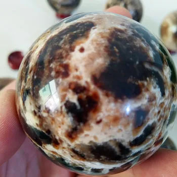 Dabas Pelēks opāls kristāla bumbu sfērā mājas dekorēts augstas kvalitātes akmeņiem jomā