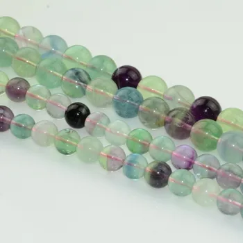 Dabas satur vairākas Krāsu Fluorite Zaudēt Apaļas Pērles 8mm,10mm