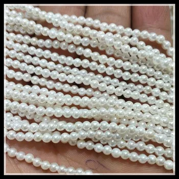 Dabas shell pērles perlamutra kārtu distances bumbu krelles izmērs 2mm 3mm 4mm saldūdens pērļu virknes, krelles, lai rokassprādzes pieņemšanas