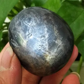 Dabīgā akmens black mēnessakmens crystal palm reiki akmens gem čakru akmeņi un dziedināšanas kristāli лунный камень