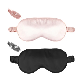 Dabīgā Zīda Miega Acu Maska Double-sided Rozā Black 3D Vāks Eyepatch Ēnā Miega Brilles Viegls Un Elpojošs Akls
