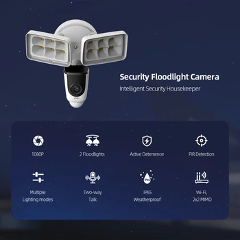 Dahua Imou Prožektors, IP Kamera, 1080P PIR Atklāšana 2 Prožektori Kameras Āra Ūdensizturīgs Wifi Uzraudzības Drošības Kameru