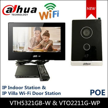 Dahua VTH5321GB-W VTO2211G-WP wifi IP Villa Āra Stacijas Telpās Uzrauga IP Komplektam durvju atbalsta POE video durvju papildaprīkojuma