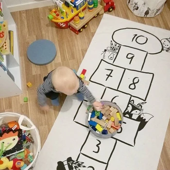 Dambrete Spēle Baby Grīdas Lien Paklāji Būdiņu Spēle Spēlēt Paklājs Bērniem, Bērnu Istabas Apdare Ložņu Mat