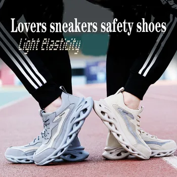 Darba apavi vīriešiem un sievietēm anti-smashing anti-punkcija elpojošs, viegls vasaras tērauda kājām klp darba drošības apavi kurpes
