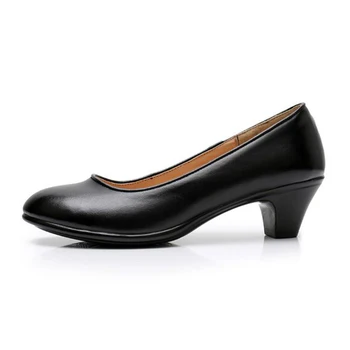 Darba profesionālo sieviešu kurpes sekla mutes darba stjuarte ādas viesnīcas darbinieki augstiem papēžiem kurpes sievietēm