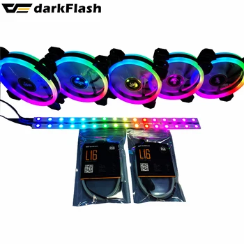 Darkflash DR12-pro aura sinhronizēt Datora korpusa Dzesēšanas Ventilators 120mm IS Attālā datora Dzesētājs Dzesēšanas RGB Gadījumā Ventilators LED gaismas josla