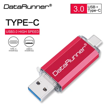 DataRunner C Tipa USB Flash Drive OTG Pen Drive 512 GB un 256 gb 128GB 64GB, 32GB Ārējo atmiņas Pendrive Usb 3.0 Atmiņas karte memory Stick