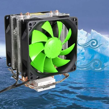 Datoru Dzesēšanas Ventilators Hidrauliskās Dual Heatpipe CPU Ventilatori Dzesēšanas Heatsink Intel LGA775/1156/1155 AMD par AM4 Ryzen par Pentium