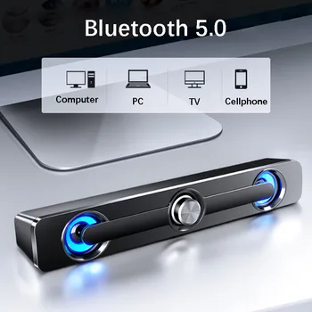 Datoru Skaļruņu TV Sound Bar Vadu un Bezvadu Bluetooth 5.0 Mājas Surround SoundBar Stereo PC Teātra Aux 3,5 m