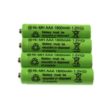 DAUDZ JAUNU AAA 1800mAh 1.2 V Quanlity Uzlādējams Akumulators NI-MH 1,2 V Uzlādējams 2A Akumulatora Baterias Bateria