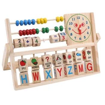 Daudzfunkciju Abacus Mācību Stāvēt Koka Montessori Rotaļlietas Skaitīšanas Izziņas Valdes Sākumā Izglītības Matemātikas Rotaļlieta Bērniem, Dāvanu