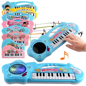 Daudzfunkciju Mūzikas Gaismas Elektroniskās Klavieres Simulācijas Karikatūra Instrumentu Agrīnās Izglītības Rotaļlietas Bērniem Bērniem Bērnu