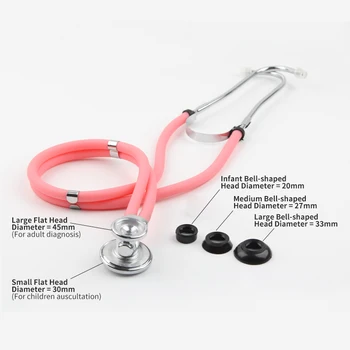 Daudzfunkcionāls Medicīnas Stethoscope Portatīvo Regulējami Ausu HookMedical Stethoscope Dual Devās Daudzfunkcionāls Stethoscope