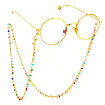 Daudzkrāsains Rhinestone Krelles Saulesbrilles Ķēdes Turētājs Kakla Siksna Zelta Metāla Sieviešu Ladys Elegants Lasīšanas Brilles, Ķēdes, Piederumi