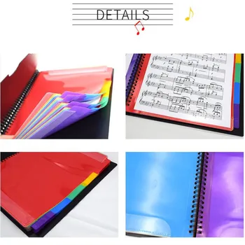 Daudzslāņu krāsu ūdensizturīgs mūzikas mapē failu plastmasas datu soma Iesniegšanas Produktiem dokumentu soma, A4 mape mūzika 20 lapas