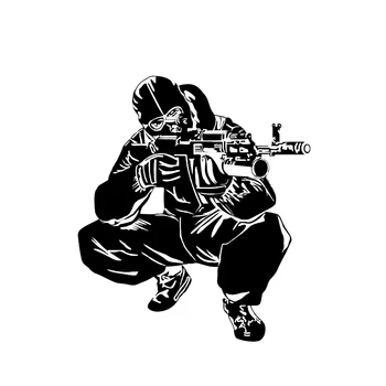 Dawasaru Stilīgākais Ieroci AK-14 Combat Kareivis Šaušanas Auto Uzlīme Sauļošanās Decal Klēpjdatoru Kravas automašīnu, Motociklu, Auto PVC,18 cm*15 cm