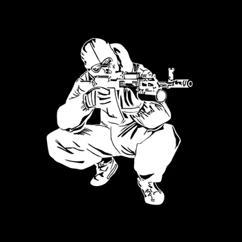 Dawasaru Stilīgākais Ieroci AK-14 Combat Kareivis Šaušanas Auto Uzlīme Sauļošanās Decal Klēpjdatoru Kravas automašīnu, Motociklu, Auto PVC,18 cm*15 cm