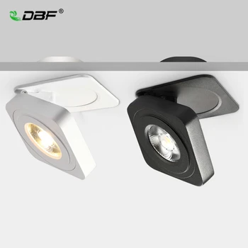 [DBF]Salokāms LED Griestu Padziļinājumā Downlight 5W 7W 10 W Ultra-plānas Laukumā 360 Leņķī Pielāgot 3000K/4000/6000K Griestu Spot Gaismas