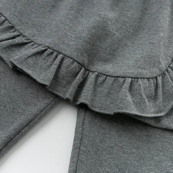 DBK12234 dave bella pavasara bērni meiteņu modes svītrainām ruched bikses bērniem boutique gadījuma potītes garuma bikses