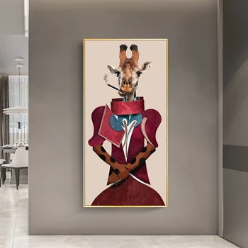 DDHH Literatūras Anotācija Super Liela Žirafe Augstas Kvalitātes Sienu Mākslas Modelis Mūsdienu Kultūras Stilu Audekla Sienas Attēlu Mājas Dekori