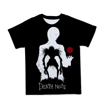 Death Note Iespiesti Īsām piedurknēm Vīriešu T-krekls, ir 2021. Jaunas Tumši Stils Street Hip-hop Jaunatnes Vīriešu Apģērbu, Zēns Top T-krekls