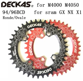 DECKAS 94+96 BCD velosipēdu chainwheel 32T 34T 36T 38T MTB velosipēds Chainringmountain Vainagu Apaļa, Ovāla, lai M4000 M4050 GX NX X1 Kloķa