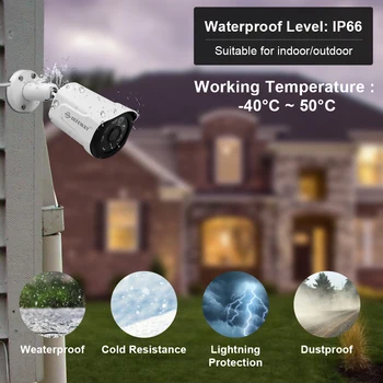 DEFEWAY H. 265+ 8CH 2.0 MP POE Drošības Kameras Sistēmas Komplekts 8PCS HD IP Kameras IS Āra Ūdensizturīgs CCTV Video Novērošanas VRR Komplekts