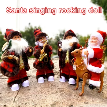 Dejošana, Dziedāšana, Santa Ziemassvētku Dekorācijas, Ziemassvētku Rotaļlietas Lelle ar Bateriju Darbināmas Mūzikas Kustīgu Attēlu JŪS-Karstā