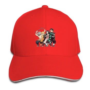 Demon Slayer Kimetsu Nav Yaiba Beisbola cepure Vīriešu Cepures krāsas Sieviešu Vasaras Snapback kimetsu nav yaiba Vāciņi