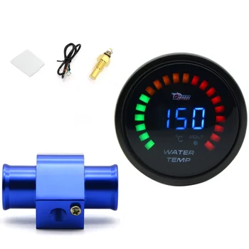 DepoTuning Auto Digital Blue Led Ūdens Temperatūra 20-150℃ Rādītājs Ar Ūdens Temp Kopīga Cauruļu Sensors Adapteris 1/8NPT