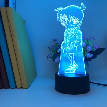 Detective Conan Lietā APP Kontroles 3d Galda Lampa Japāņu Anime Slēgts Dāvanu Nakts Gaisma Gultas Atmosfēru Neona Zīme Anime Gaismas