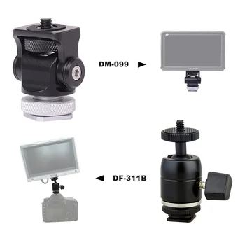 DF DSLR Kameras Stabilizators Gimbal Piederumi Regulējams Atkārtot Burvju Rokas Mikrofonu Videokameras LCD Monitors LED Gaismas