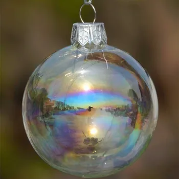 Diametrs=20cm Super Liela Izmēra Pērļu Spīdumu Stikla Pasaulē Ziemassvētku Dienā, Stikla Bumbu Apdare Roku darbs, Trauki, Lampas Pūstais Kuģis