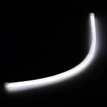 Dienas gaitas lukturi Auto LED Strip Gaismas Super Spilgtas Lampas Elastīga, Mīksta Rokasgrāmata, Bārs Universial 45cm 5.5 W Balts un Dzeltens 2gab