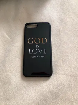 Dievs ir mīlestība kristiešu bībelē, mīkstas sānu telefonu gadījumos iphone 11 12 mini pro 5s se 6s 7 8 plus XR XS MAX silikona vāciņu gadījumā