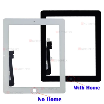 Digitzer iPad 3 Touch, iPad 3 A1416 A1430 A1403 Touch Screen Digitizer Sensors Stikla Paneli Bez Rāmja Bezel ar Pogu Home