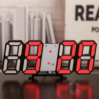 Digitālais pulkstenis modinātājs gultas led galda pulkstenis rotā sienas pulkstenis digitālais pulkstenis elektronisko desktop pulkstenis ar termometru