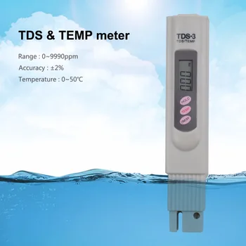 Digitālais TDS Mērītājs Testeri Filtrs Ūdens Kvalitātes Tīrība akvāriju testeri TDS-3 10pcs/daudz