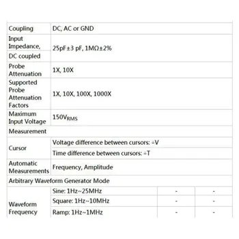 Digitālo Multimetru Rokas Osciloskopa 3 in 1 Saprātīga Portatīvo Multitester USB Interfeiss Joslas platums 70MHz