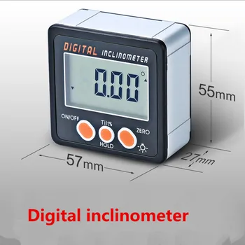 Digitālā Konusveida Lodziņā Leņķa Platuma Mērītājs mini Digital Transportieris 360 grādiem Magnēti Bāzes Digitālā Inclinometer Elektronisko transportieris